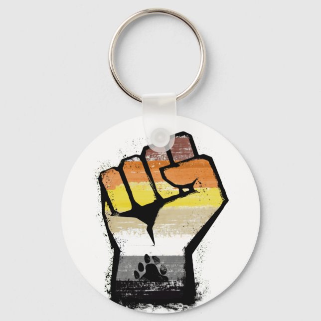 Bear Pride Paw Fist Key Ring (Front)