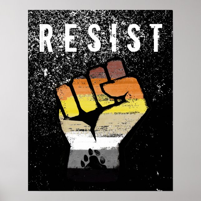 Bear Pride Paw Fist Poster (Front)