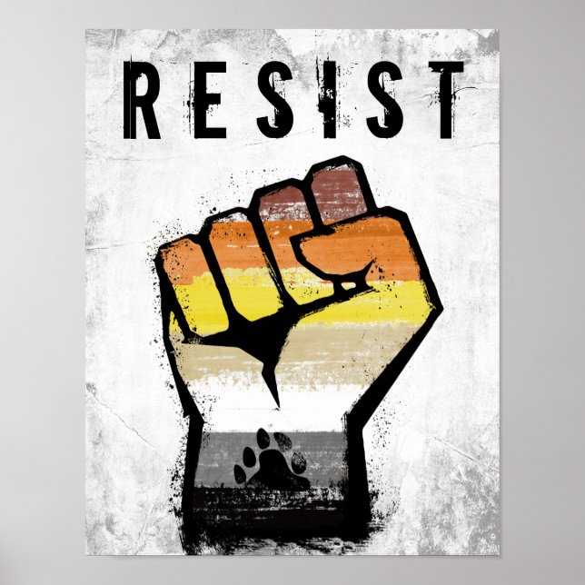 Bear Pride Paw Fist Poster (Front)