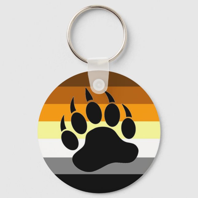 Bear Pride Paw Key Ring (Front)