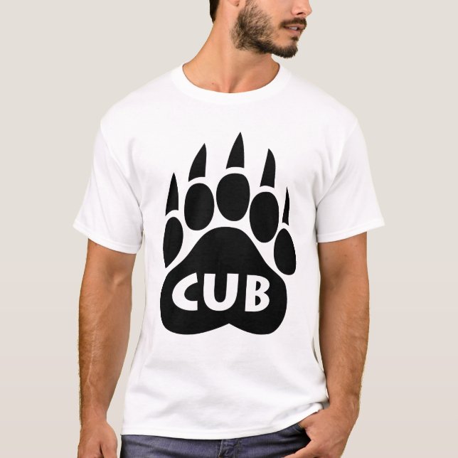 Bear Pride Paw T-Shirt "CUB" Text (Front)