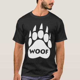 Bear Pride Paw T-Shirt "WOOF" Text
