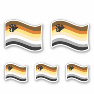 Bear Pride Paw Wavy Flag