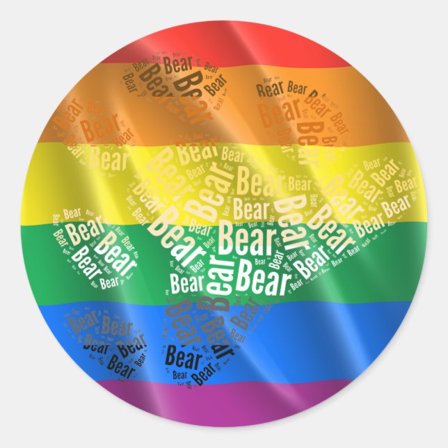BEAR PRIDE -.png Classic Round Sticker (Front)