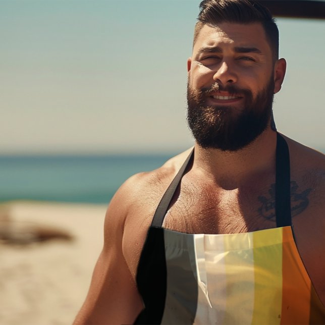 Bear Pride Stripes Apron (Creator Uploaded)