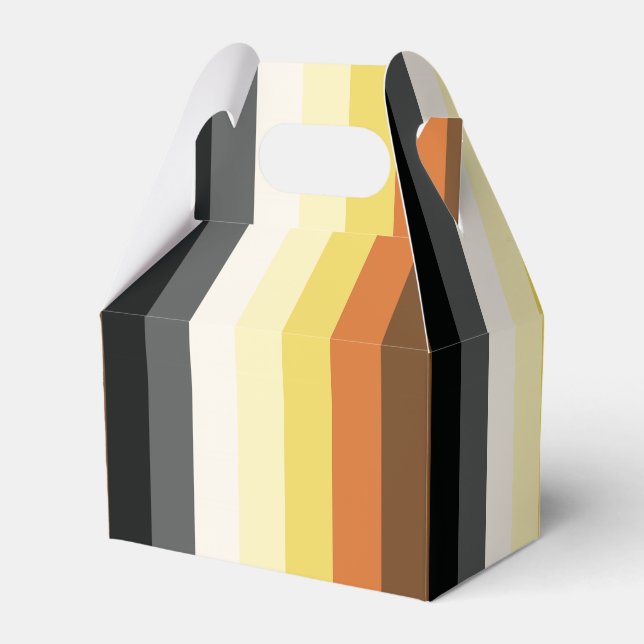 Bear Pride Stripes Favour Box (Front Side)