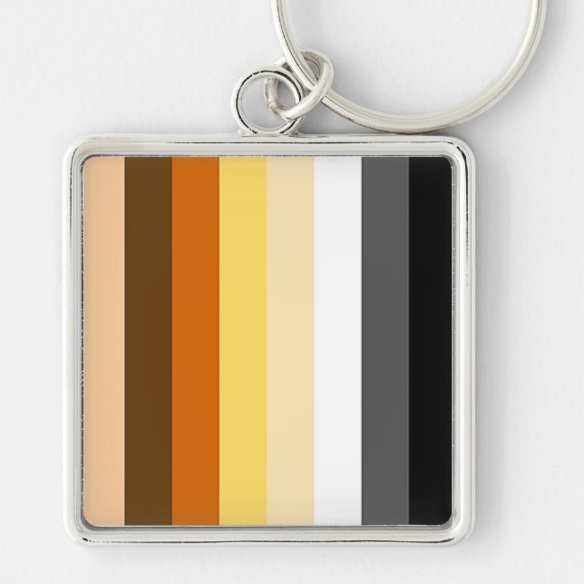 Bear Pride Stripes Key Ring (Front)