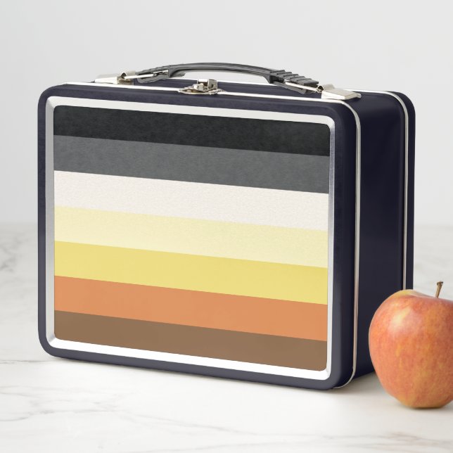 Bear Pride Stripes Metal Lunch Box (In Situ)