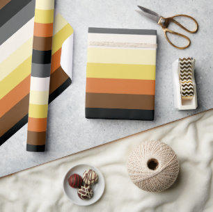 Bear Pride Stripes Wrapping Paper