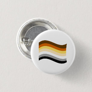 Bear Pride Wavy Flag 3 Cm Round Badge