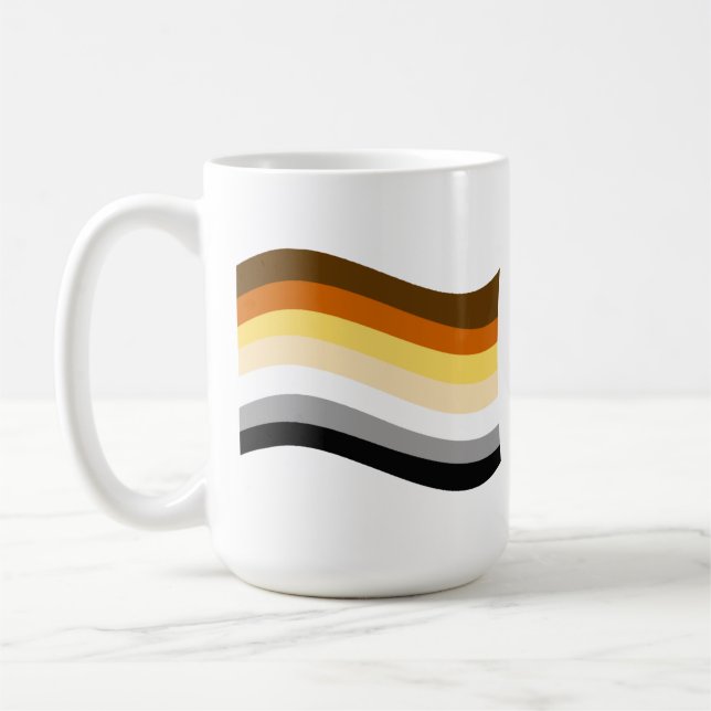 Bear Pride Wavy Flag Coffee Mug (Left)