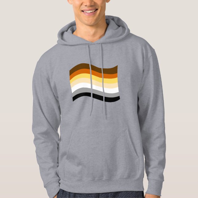 Bear Pride Wavy Flag Hoodie (Front)