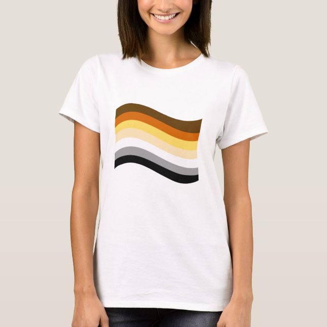 Bear Pride Wavy Flag T-Shirt (Front)