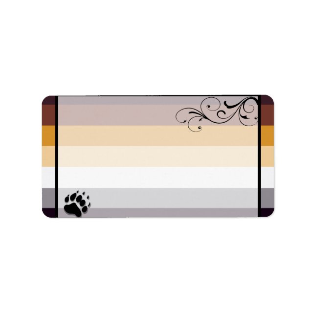 Bear Pride Wedding/Ceremony Blank Address Labels (Front)