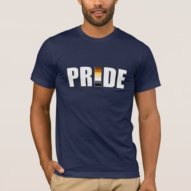 BEAR PRIDE WORD FLAG T-Shirt (Front)