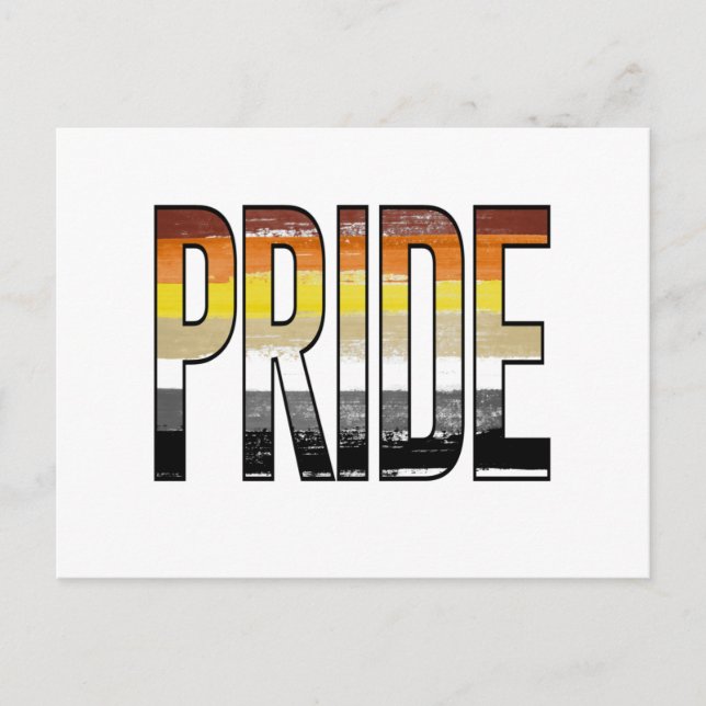 Bear Pride Word Postcard (Front)