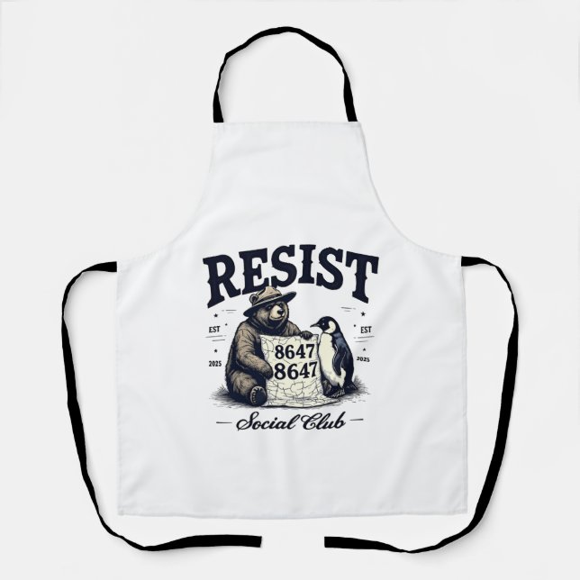 Bear Resist Protect National Park Anti Trump 8647  Apron (Front)