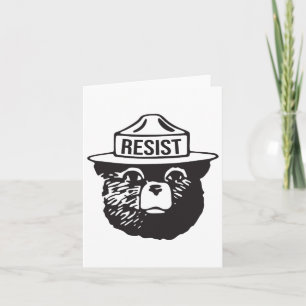 Bear Resist Protect National Park Anti Trump 8647 Card