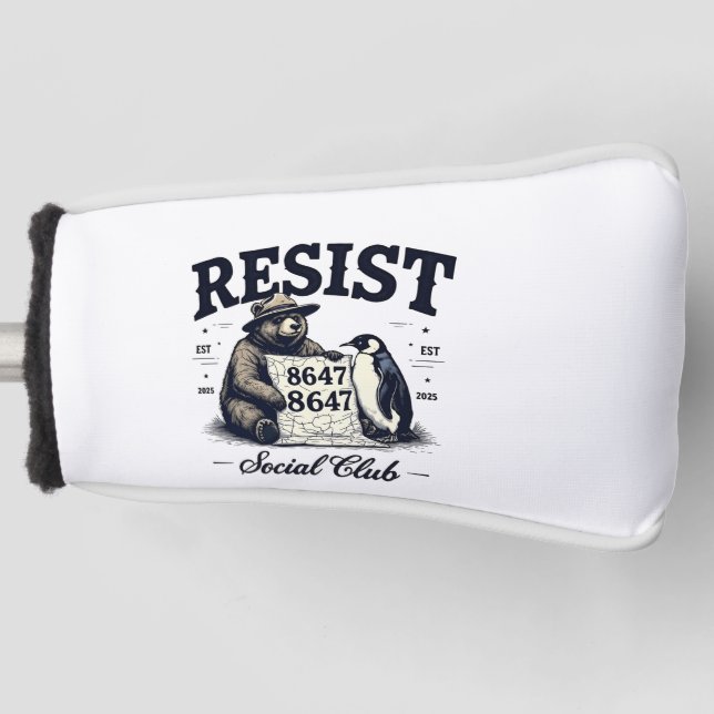 Bear Resist Protect National Park Anti Trump 8647  Golf Head Cover (Front)