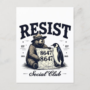 Bear Resist Protect National Park Anti Trump 8647 Invitation Postcard