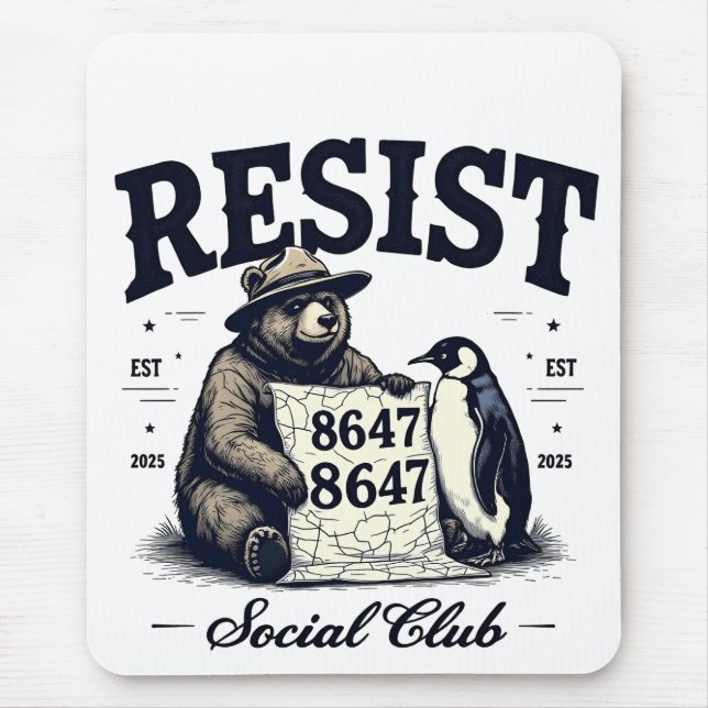 Bear Resist Protect National Park Anti Trump 8647  Mouse Pad (Front)