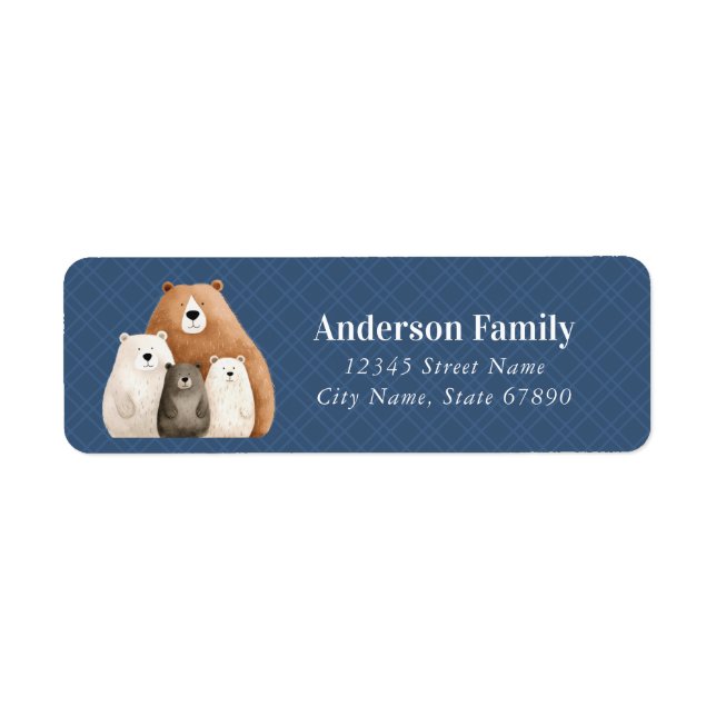 Bear Return Address Labels (Front)