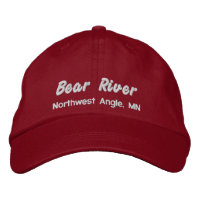 Bear River hat - embroidered white lettering