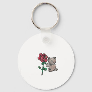 Bear Rose Key Ring