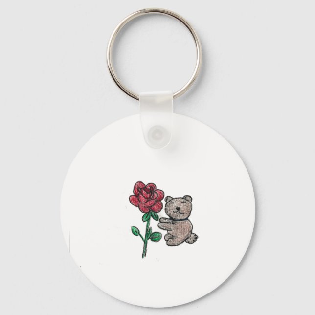 Bear Rose Key Ring (Front)