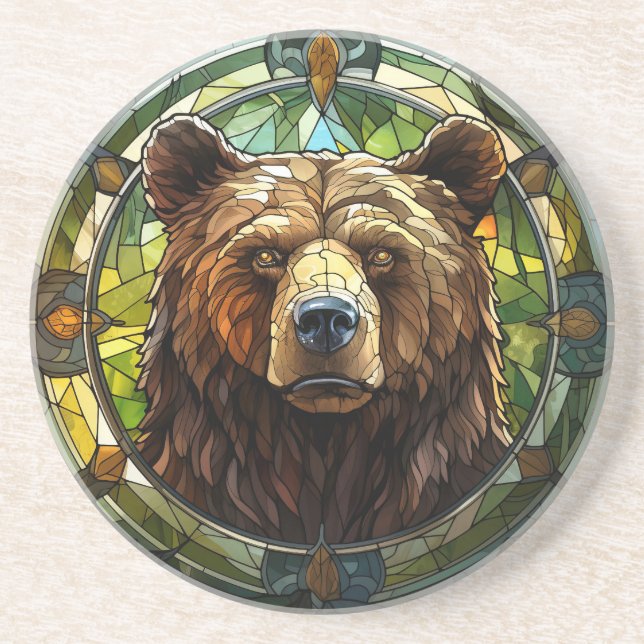 Bear Sandstone Coaster (Front)