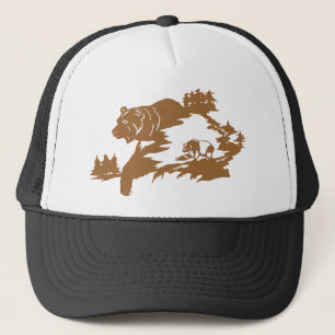BEAR SCENE TRUCKER HAT