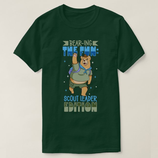 Bear Scout Leader Cub Scouting T-Shirt (Design Front)