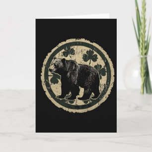 Bear - Shamrock St. Patrick's Day Saint Paddy's Ir Card