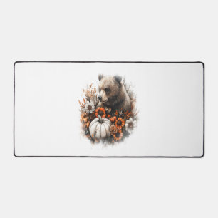 Bear Shirt Country Pumpkin Desk Mat