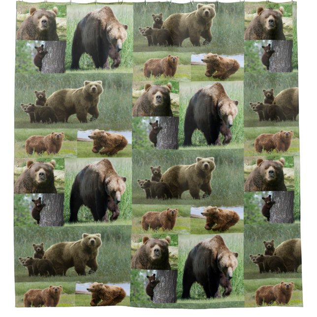 Bear shower curtain (Front)