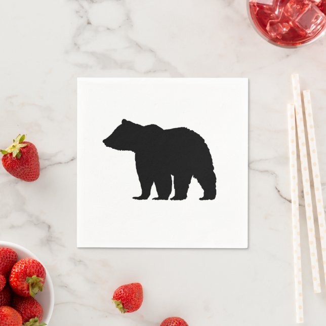 Bear Silhouette Cabin  Napkin (Insitu)
