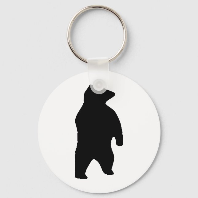 Bear Silhouette Key Ring (Front)