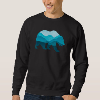 Bear Silhouette Outdoor Landscape Wildlife Forest  Sweatshirt