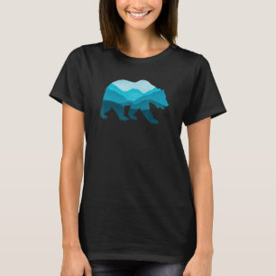 Bear Silhouette Outdoor Landscape Wildlife Forest  T-Shirt