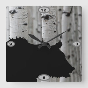 Bear Silhouette Wall Clock
