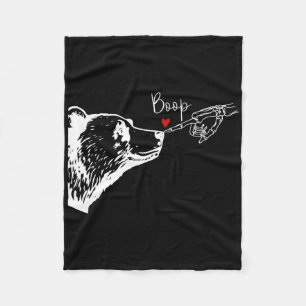 Bear Skeleton Boop Bear Funny Halloween Girl Men W Fleece Blanket