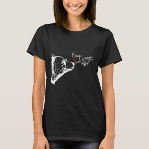 Bear Skeleton Boop Bear Funny Halloween Girl Men W T-Shirt
