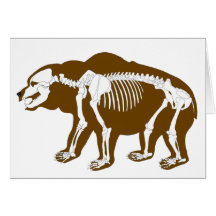 Bear skeleton card