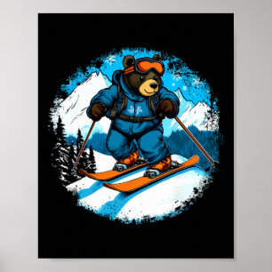 Bear Ski Poster