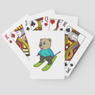 Bear Skier Ski Playing Cards