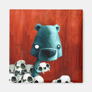 Bear skull magnet