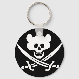 Bear Skull, Pirate Swords Key Ring