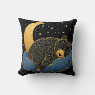 Bear sleeping on a cloud cushion