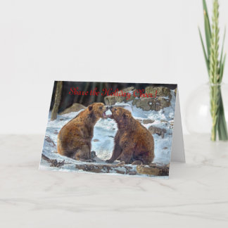Bear Smooch Holiday Card