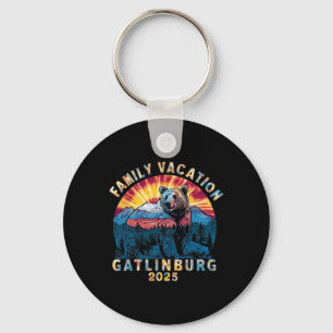 Bear Souvenir Family Vacation Tennessee Gatlinburg Key Ring